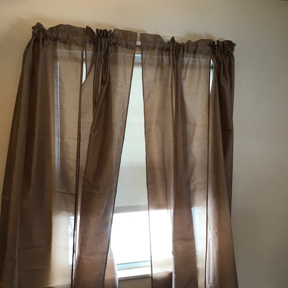 Four Gold Curtain Panels